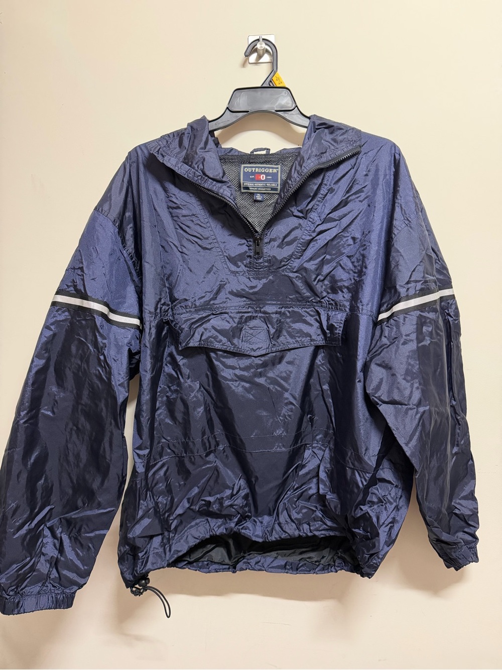 Navy Half-Zip Windbreaker Jacket for Men